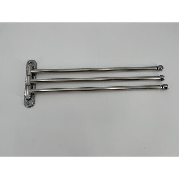 Ikea Voxnan Towel Holder 3 Bar Swivel Pivot Telescope Silver Chrome 204.345.49 - Picture 1 of 4